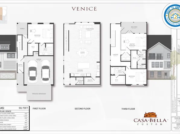 Venice Plan, Crescent Heights Luxury Townhomes