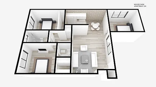 Floor plan Three Bed ~ Two Bath
