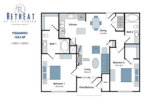 Floor plan Pissarro