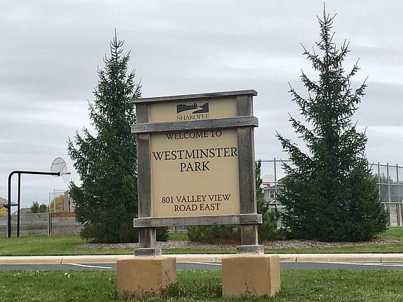 Park adjacent to development
