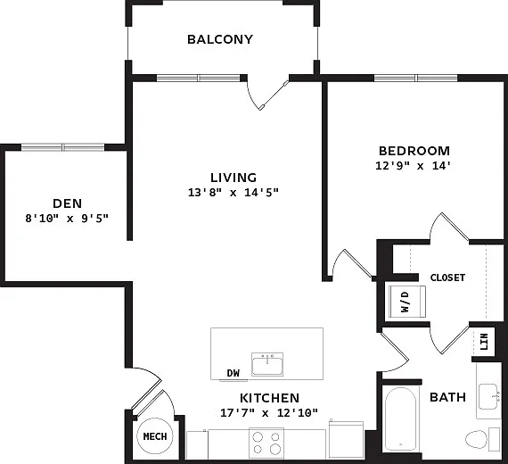 FINCH - A3 - 1Bed with Den FINCH - A3 - 1Bed with Den