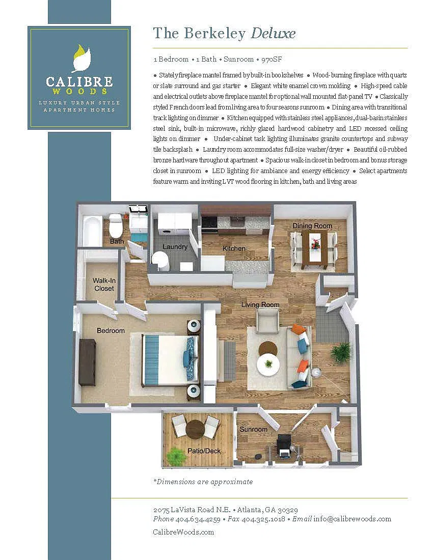 Floor plan Berkeley Deluxe