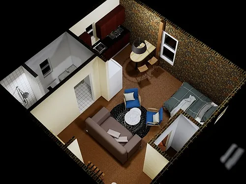Floor plan Garage Studio Apartment