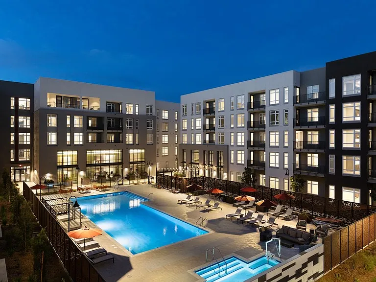 West courtyard pool and spa