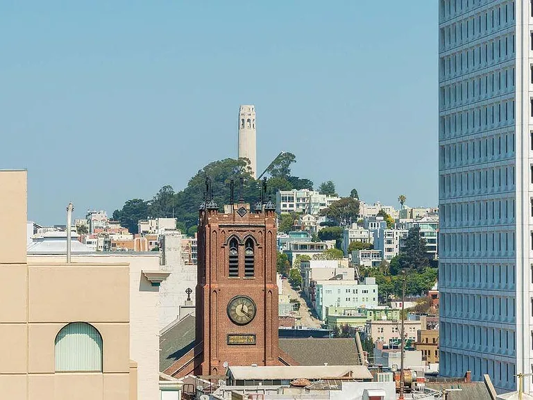 Dramatic city views, including Coit Tower and Old St. Mary's