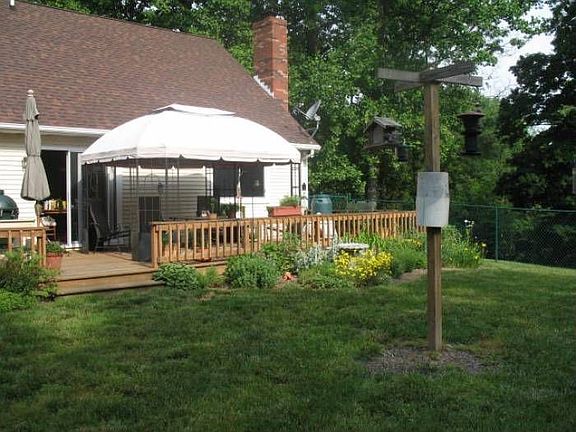 rear deck and landscaping