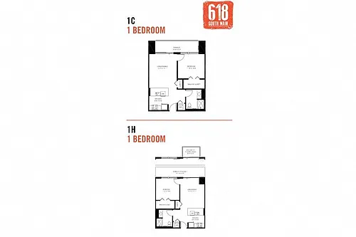 Floor plan 1 Bedroom 1 Bath 675 sq. ft.