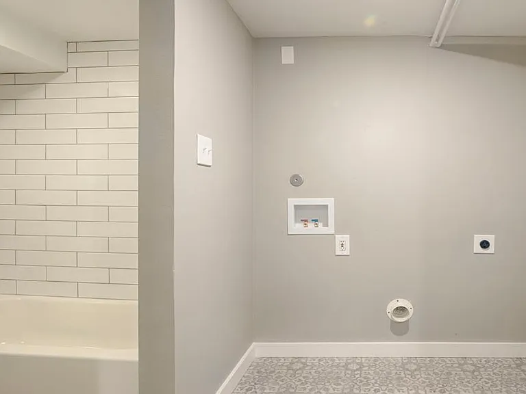 Basement laundry room