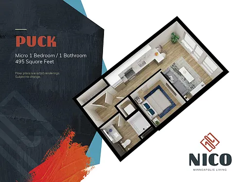 Floor plan Puck