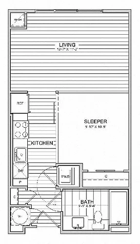 Floor plan Studio-S3