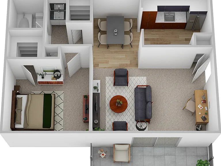 1 Bedroom/1 Bathroom Classic Floor Plan 1 Bedroom/1 Bathroom Classic Floor Plan