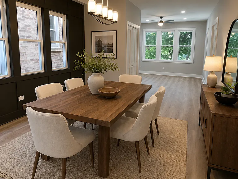 Virtually Staged Dining Room