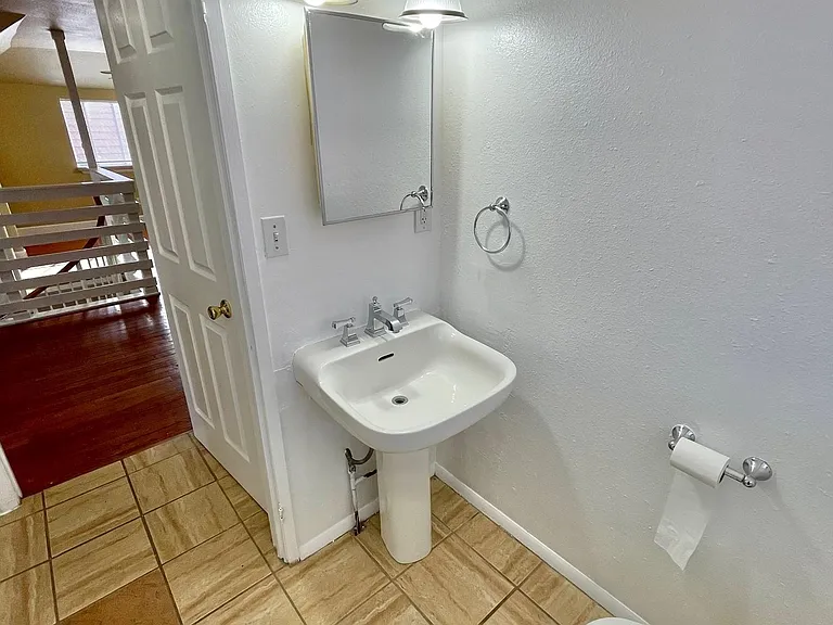 Bathroom toilet and sink