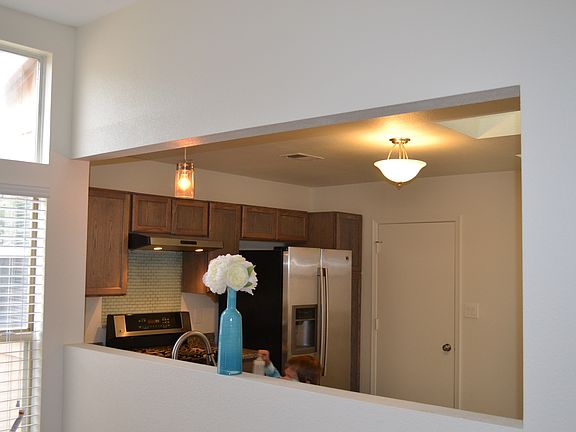 View from the Living room into the Kitchen
