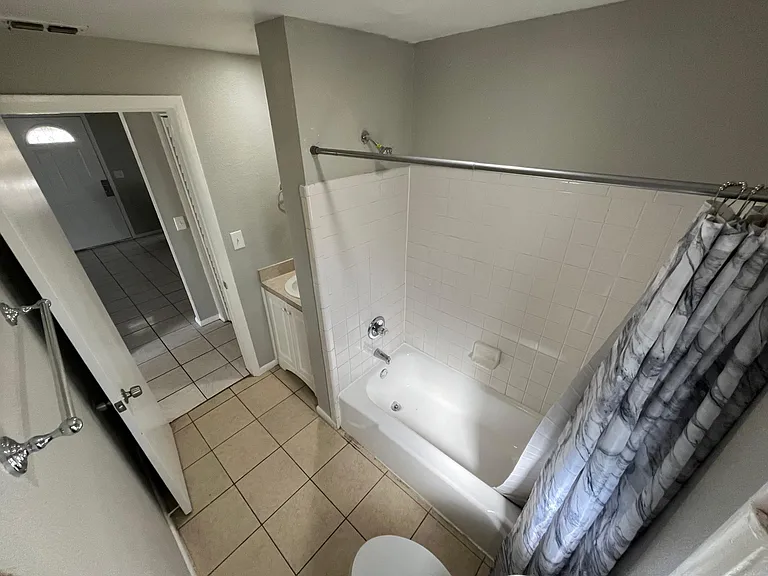 Bathroom with Shower/Tub Combo - Tile Floors