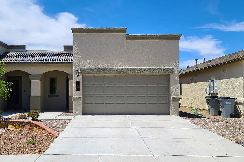 Front view of the home - 2-car garage