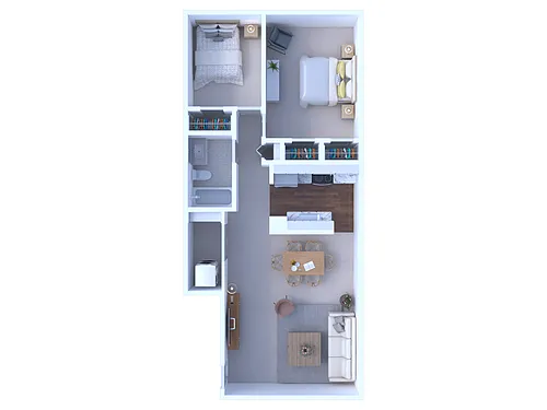 Floor plan 2 Bedroom/1 Bathroom