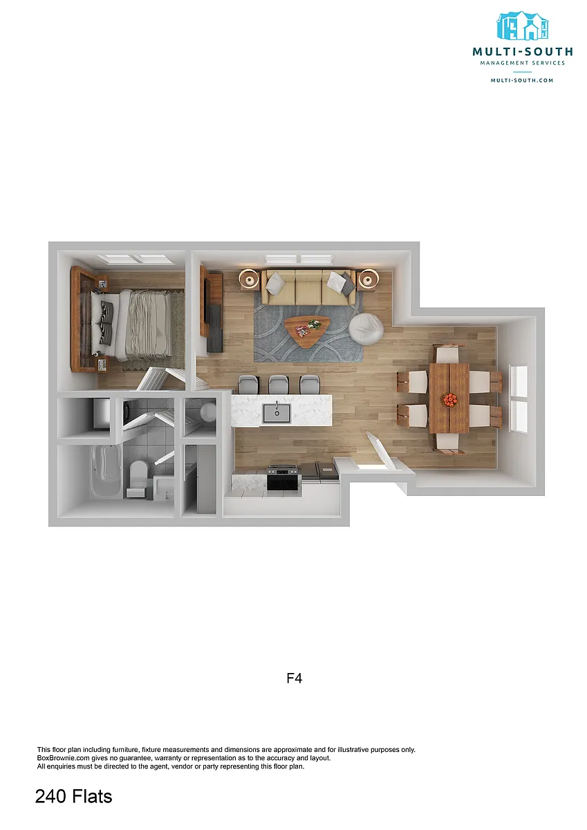 Floor plan 1 Bedroom 1 Bathroom