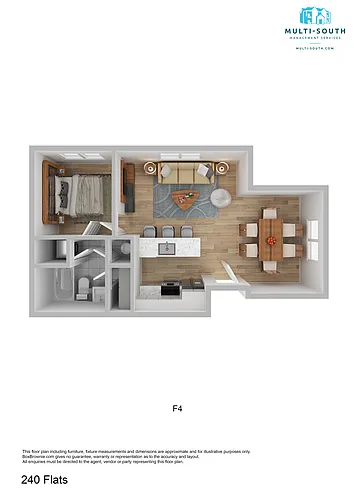 Floor plan 1 Bedroom 1 Bathroom