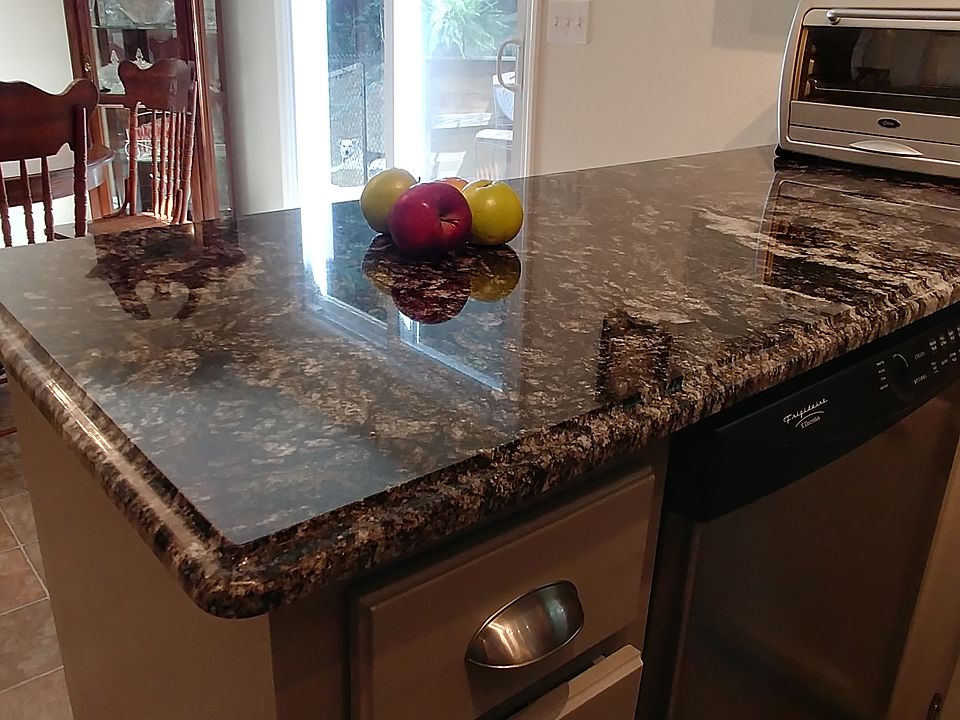 'Black Forest' granite. 