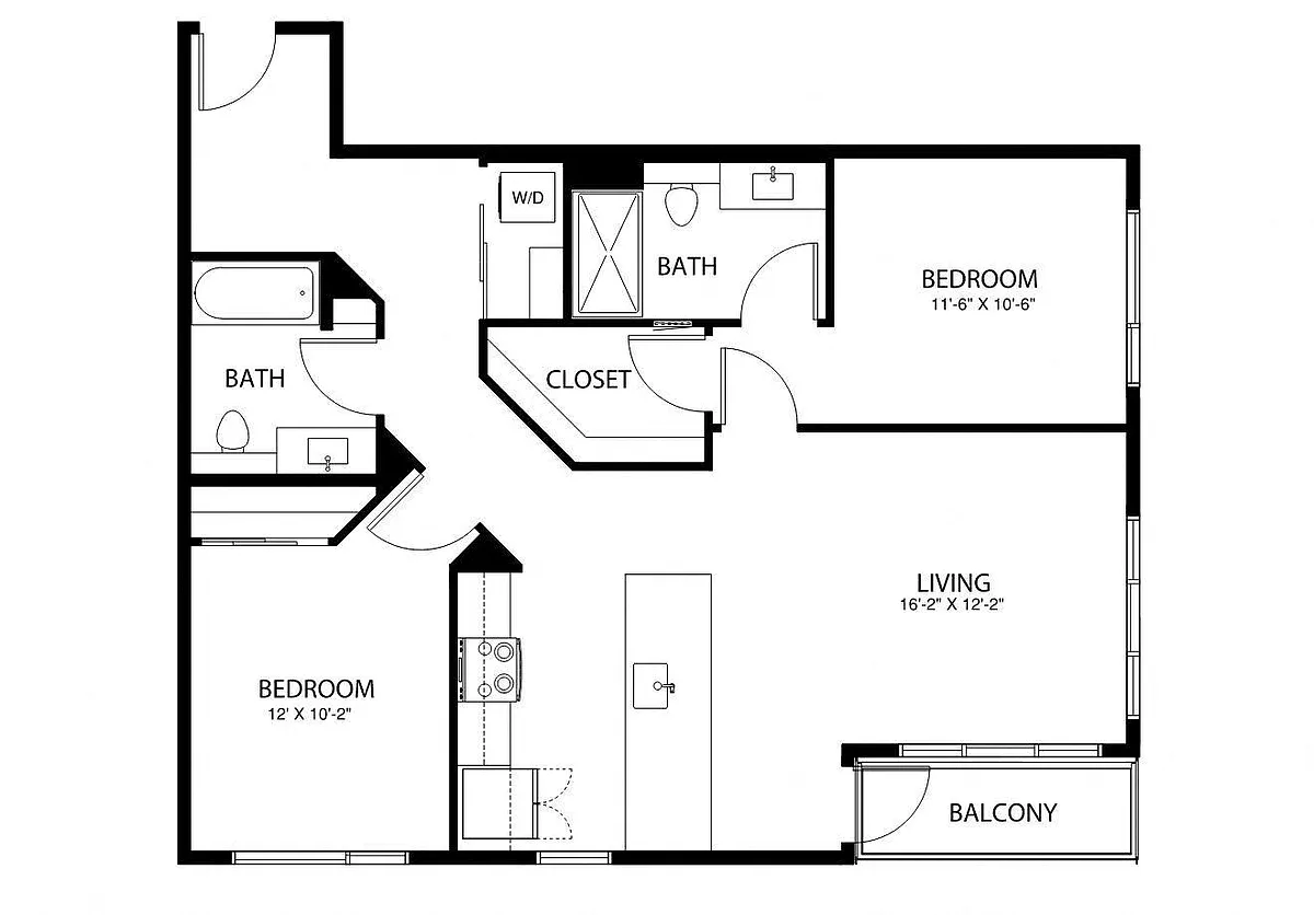 Floor plan 2X2 E3