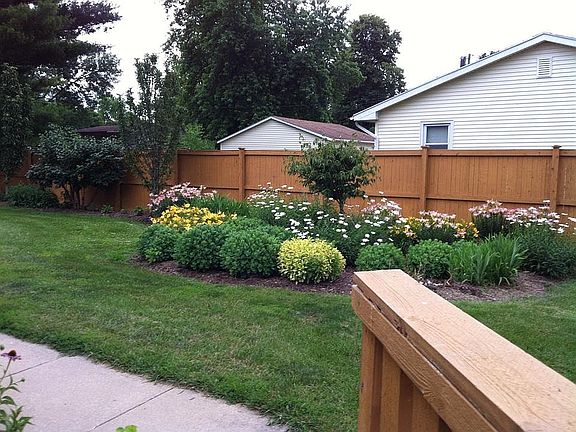 Back yard view from gate