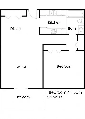 Floor plan One Bedroom