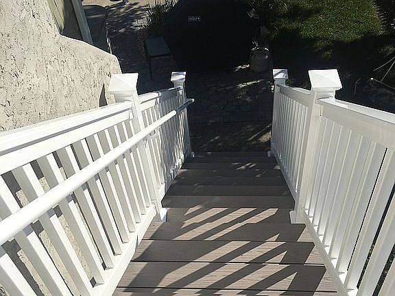 View from deck to backyard 