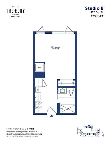 Floor plan Studio B