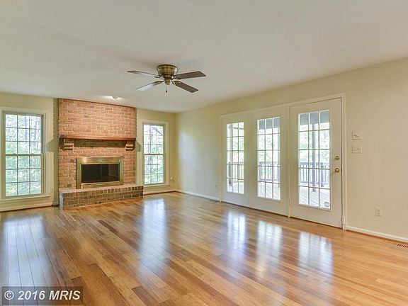 Family room with gleaming bamboo floors
