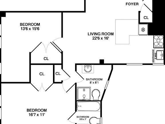 2nd image of 309 W 57th St APT 907