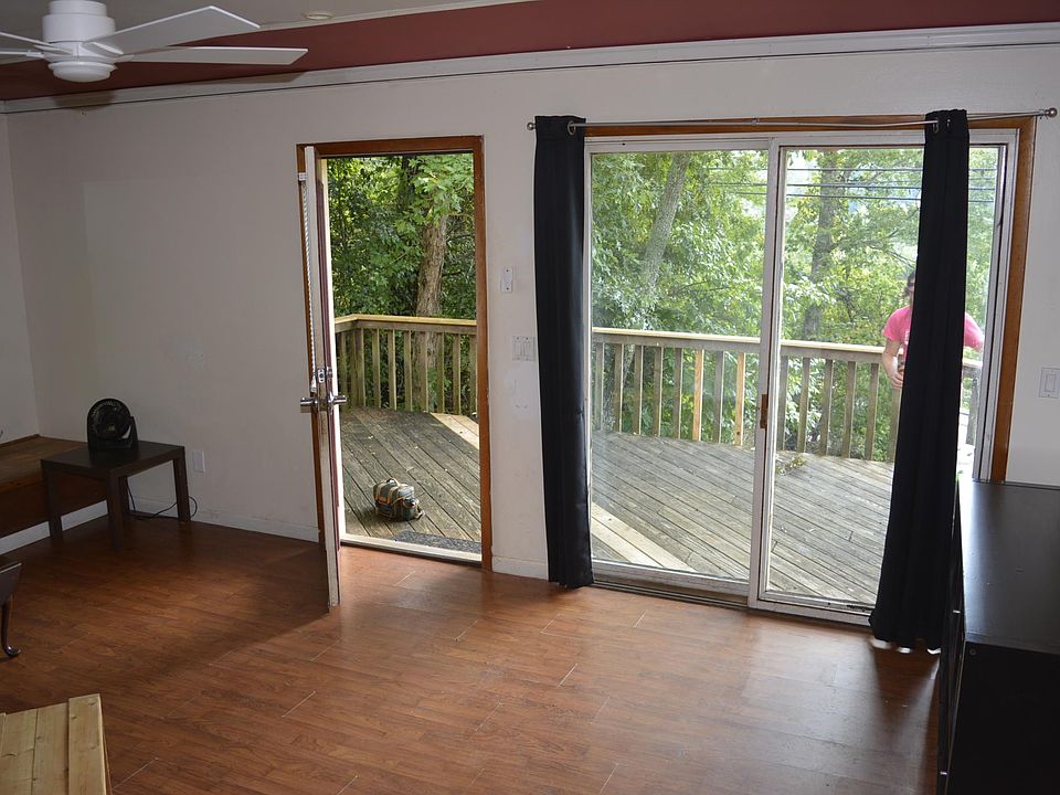 Living room with large deck