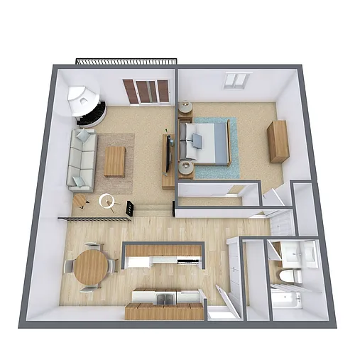Floor plan One Bedroom 11A