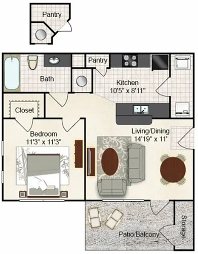 Floor plan Hickory -Platinum