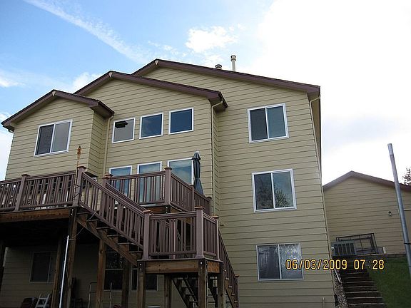 Rear View (faces SW)-Mtn Views from new stepped TimberTech Deck