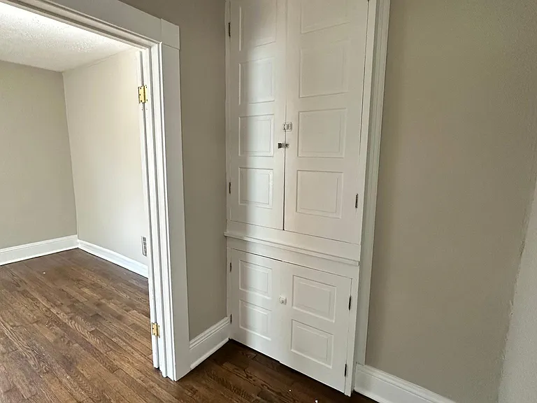 Upstairs hallway built in closet/armiore