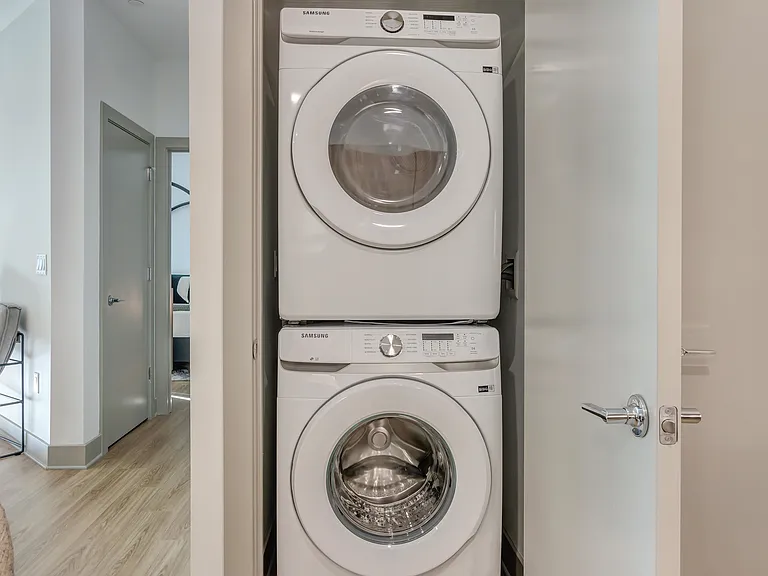 Get the most out of at-home conveniences with both an in-home washer/dryer combo and a valet dry cleaning service.