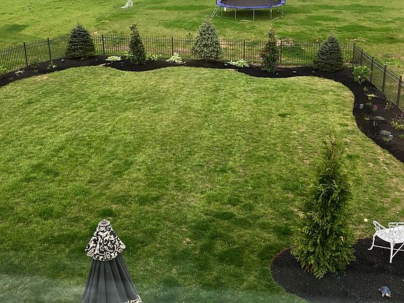 Fenced beautiful yard