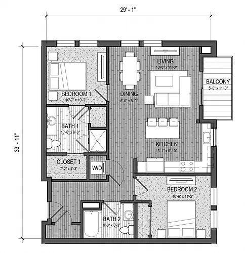 Floor plan The Rapid 2C