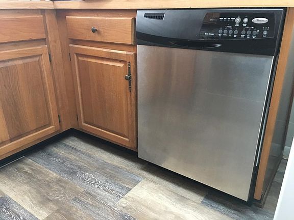 stainless steel dishwasher and refrigerator included