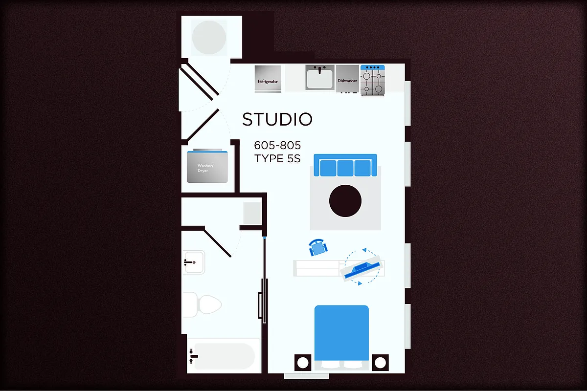 Floor plan 605-805_Type B