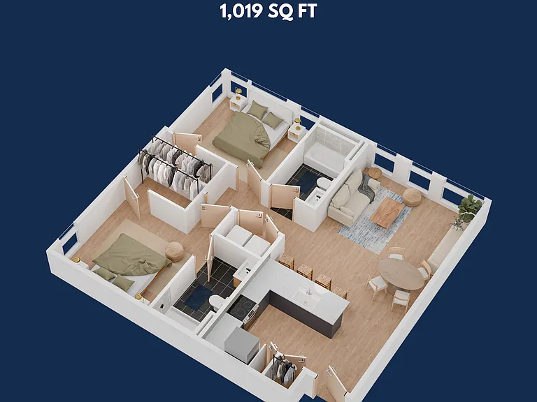 2 Bedroom 2 Bedroom