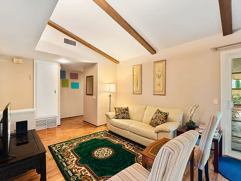 This is the family room or tv room adjacent to the kitchen