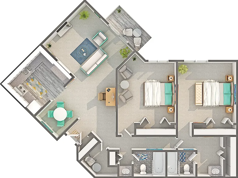 Eliot | 2-Bedroom Floorplan Eliot | 2-Bedroom Floorplan