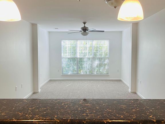 Kitchen bar overlooking the living area.