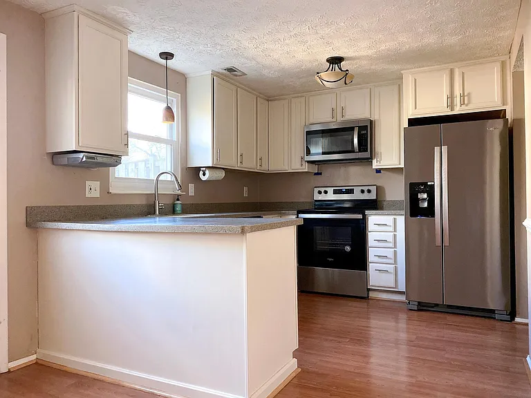Recently renovated kitchen with new appliances