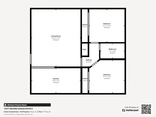 Floor plan 2 Bed 1 Bath