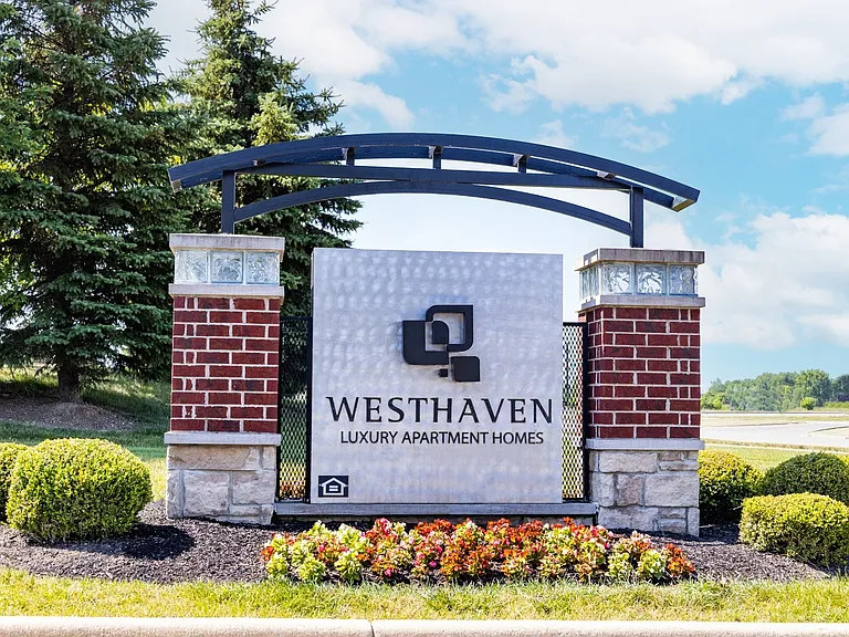 Entrance sign at Westhaven Luxury Apartments
