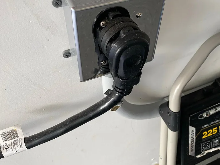 indoor garage EV plug in
