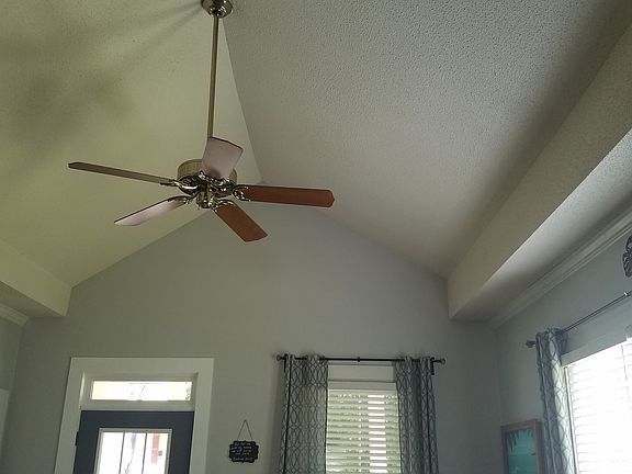 Vaulted ceiling in living room